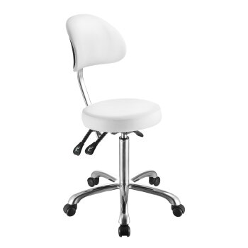 BEAUTEK Work Chair 9118 I with Backrest I White