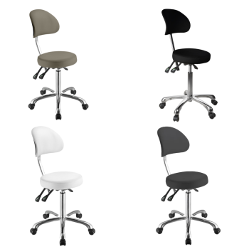 BEAUTEK Work Chair 9118 I with Backrest I White