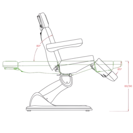 BEAUTEK beauty bed Wolke I Heating I 240° Rotatable I White