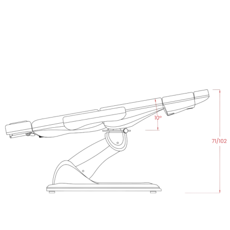 BEAUTEK beauty bed Wolke I Heating I 240° Rotatable I White