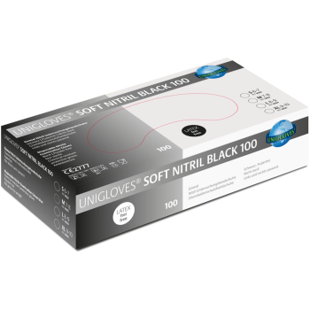 Nitrile gloves 100 pieces black size S Unigloves