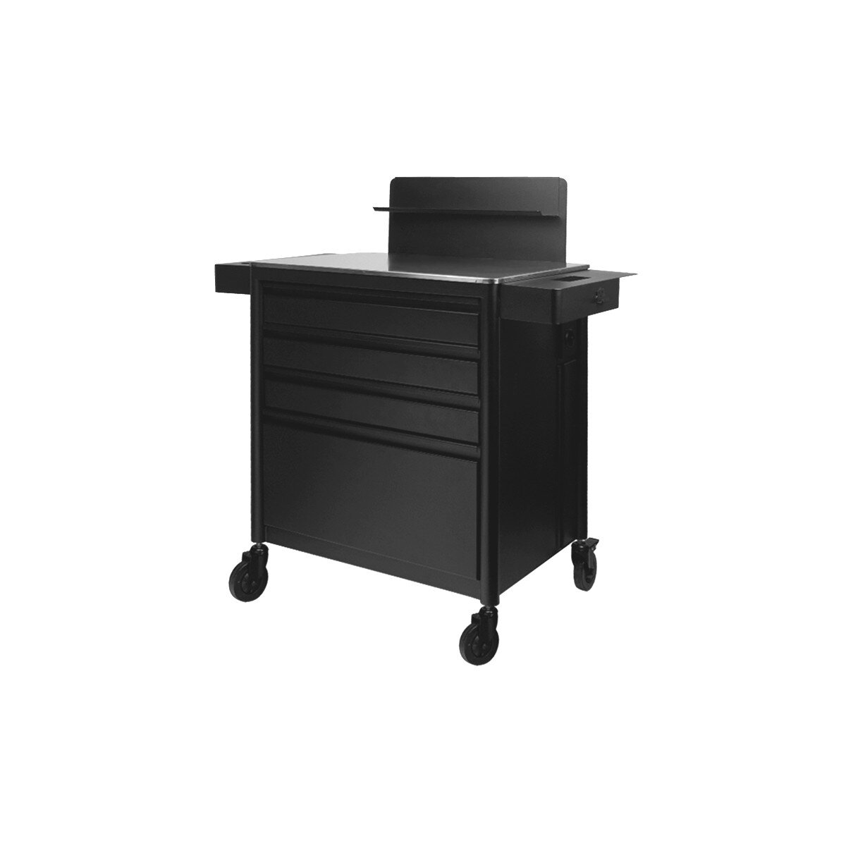 Beistellwagen AS INK PRO 701 I Mobiler Tattoo Arbeitswagen I Studio Equipment Wagen | schwarz