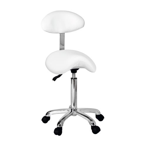 Saddle stool with backrest 1022 SF white