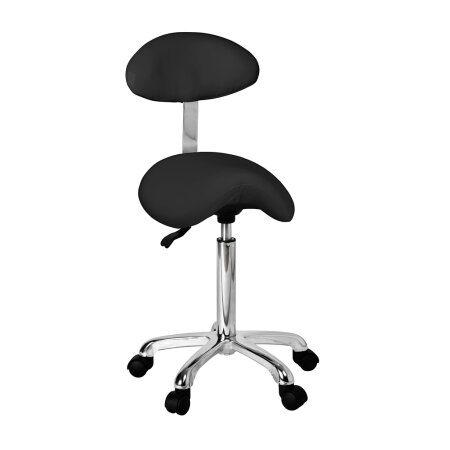 BEAUTEK Arbeitsstuhl 1023 I mit Lehne I Schwarz