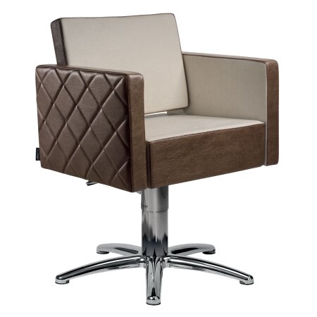 Quadratischer Friseurstuhl in modernem, zeitlosen Design!