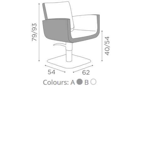 Styling chair Salon Ambience You I bases I reclining backrest