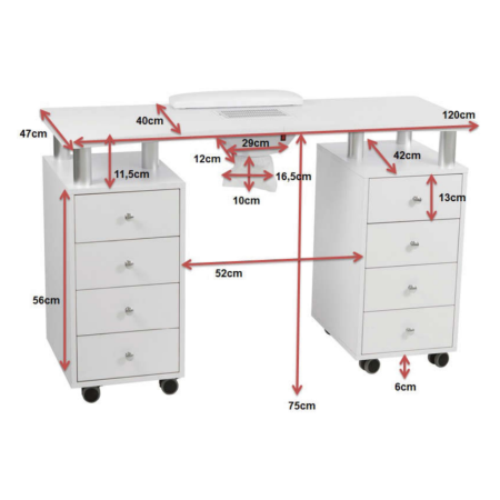 Silverfox Manicure Table 110 SF