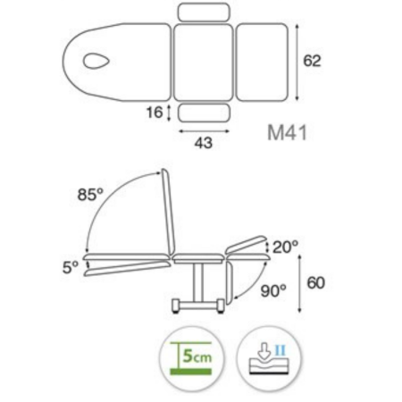 Treatment chair 4369 EP + free protective cover