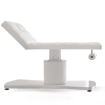 Kompakte und minimalistische Massageliege mit einem elektrischen Motor und einer Fußfernbedienung!