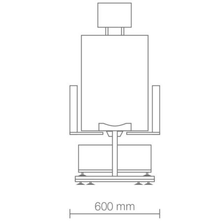 Vismara wellness foot bath 499 VI I 360° rotatable I variety of colors