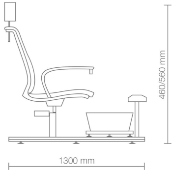 Vismara wellness foot bath 499 VI I 360° rotatable I variety of colors