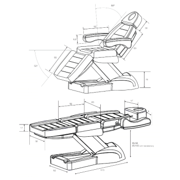 Beauty bed 014 E-3 I Wide Seat I Elegant Wood Design