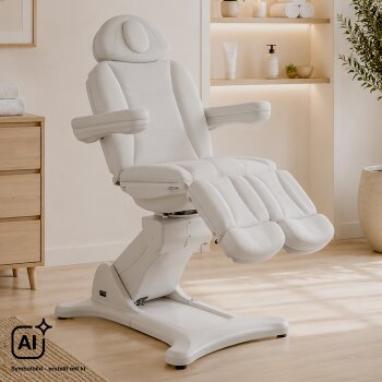 BEAUTEK Fußpflegeliege 479 E-5 I 240° drehbar I Reset-Funktion I Weiß