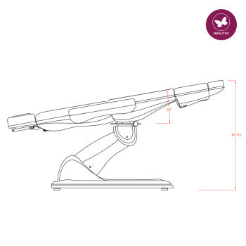 BEAUTEK Podiatry Chair 479 E-5 | 240° Rotatable | Reset Function | White