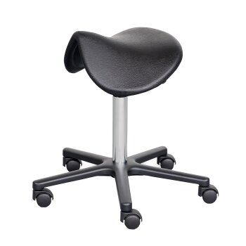 Ergonomischer Sattelhocker für ein bequemes Sitzerlebnis.