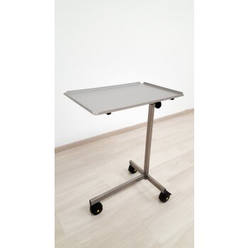 Height-adjustable stainless steel instrument table 3063 A without upholstery pad