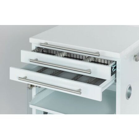 Medical Equipment Cart 2500 D S5: 42 x 50 x 80 cm Steel Worktop