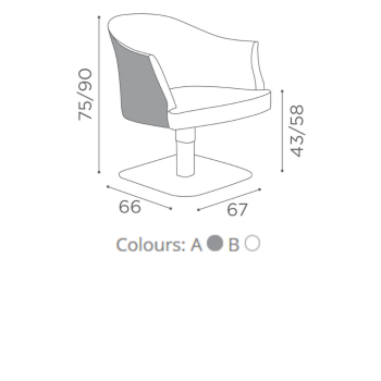 Salon Ambience Friseurstuhl Margot SA Sternfuß