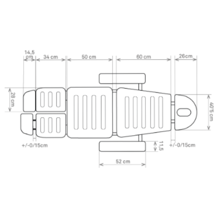 Pedicure Chair 503 E-3 | LED Lighting | Face Hole | Gray