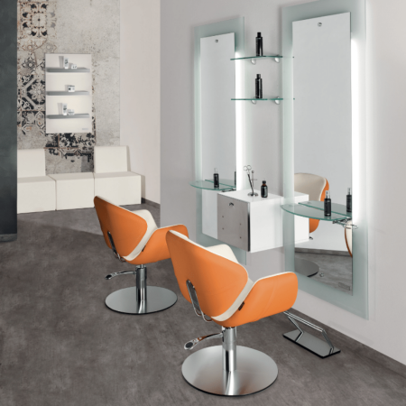 Salon Ambience Friseurstuhl Olimpia SA Sternfuß ohne neigbare Rückenlehne