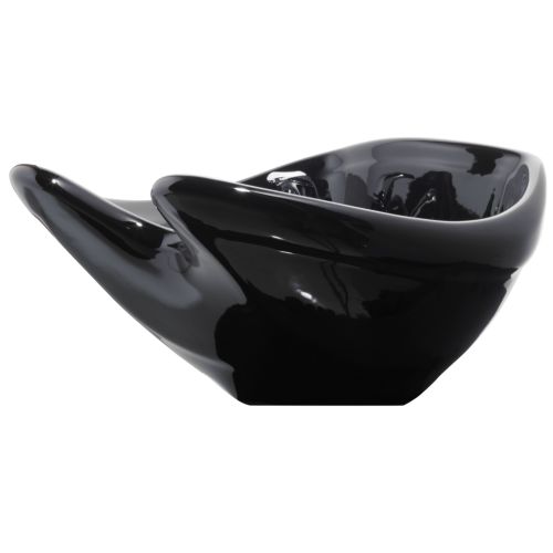 Salon Ambience Waschsessel Luxury Zweisitzer SA schwarz mit Beinauflage
