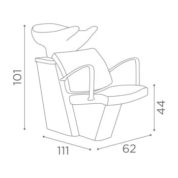 Salon Ambience Compact SA White Wash Chair Black Structure