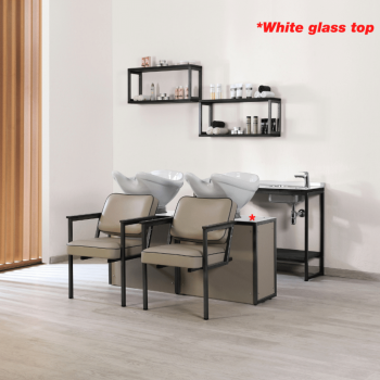 Salon Ambience Washing Chair Madisonwash SA White Upholstered Panels (Var. 1)