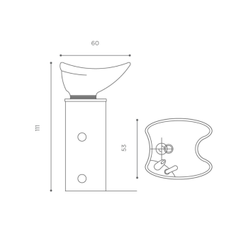 Wash column Salon Ambience Column I black