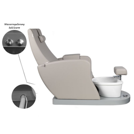 Fußpflegestuhl 900 E-2 I Fußwanne I grau