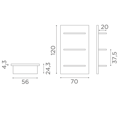 Salon Ambience Wandregal Rainbow SA Drei