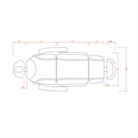 BEAUTEK Kosmetikliege 331 E-4 I Resetfunktion I 4 Motoren I mit Heizung