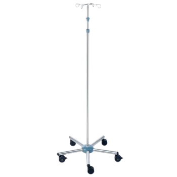 Standfester Infusionsständer in zwei verschiedenen Ausführungen.
