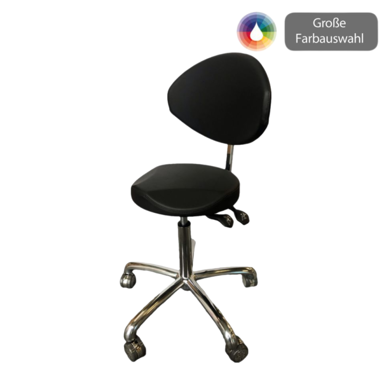 Ergonomischer Arbeitsstuhl mit flach Kanten und rückenschonender Rückenlehne.