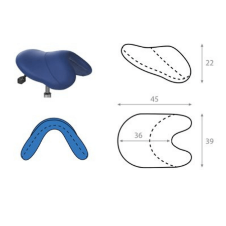 Ergonomic saddle stool 5663 EP