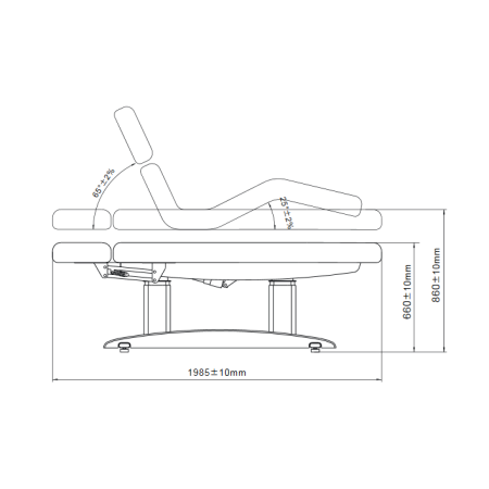 Silverfox Wellness Lounger 2259 E-4 SF A dark wood without heater