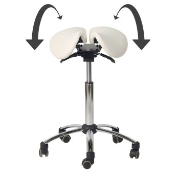 Teqler Ergo-Kipp Sattelsitz 135364 weiß