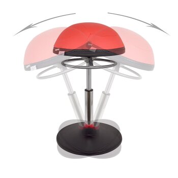 Teqler Pendelhocker schwingend in Rot 138141