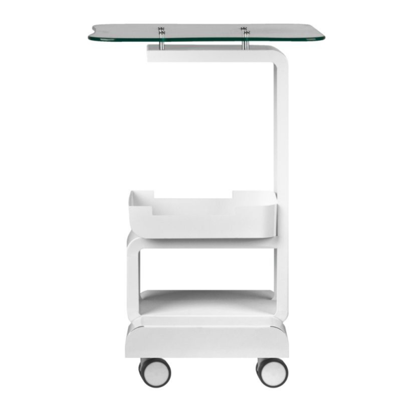 Der Gerätewagen 082 AS ist der ideale funktionelle Beistellwagen für jedes Studio rund um Kosmetik, Massage, Fußpglege und Wellness dank seines einzigartigen Stauraums.