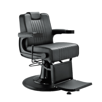 Der hochqualitive Barberstuhl Fade WK überzeugt Deinem Tattoostudio mit klassischem Design in tiefen schwarz und individuellen Einstellungen für Deinen Kunden