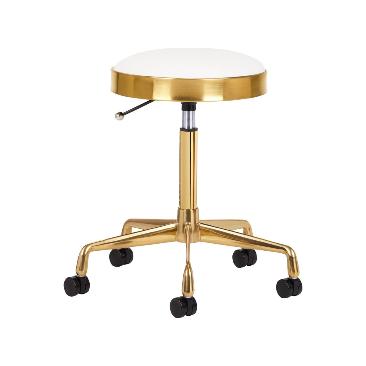 Rollhocker H7 AS gold (verschiedene Farben) | weiß/schwarz/gold