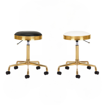 Rolling stool H7 AS gold white