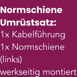Kabeldurchf&uuml;hrung + Normschiene (links)