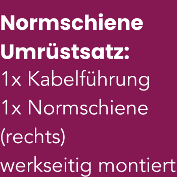 Kabeldurchführung + Normschiene (rechts)