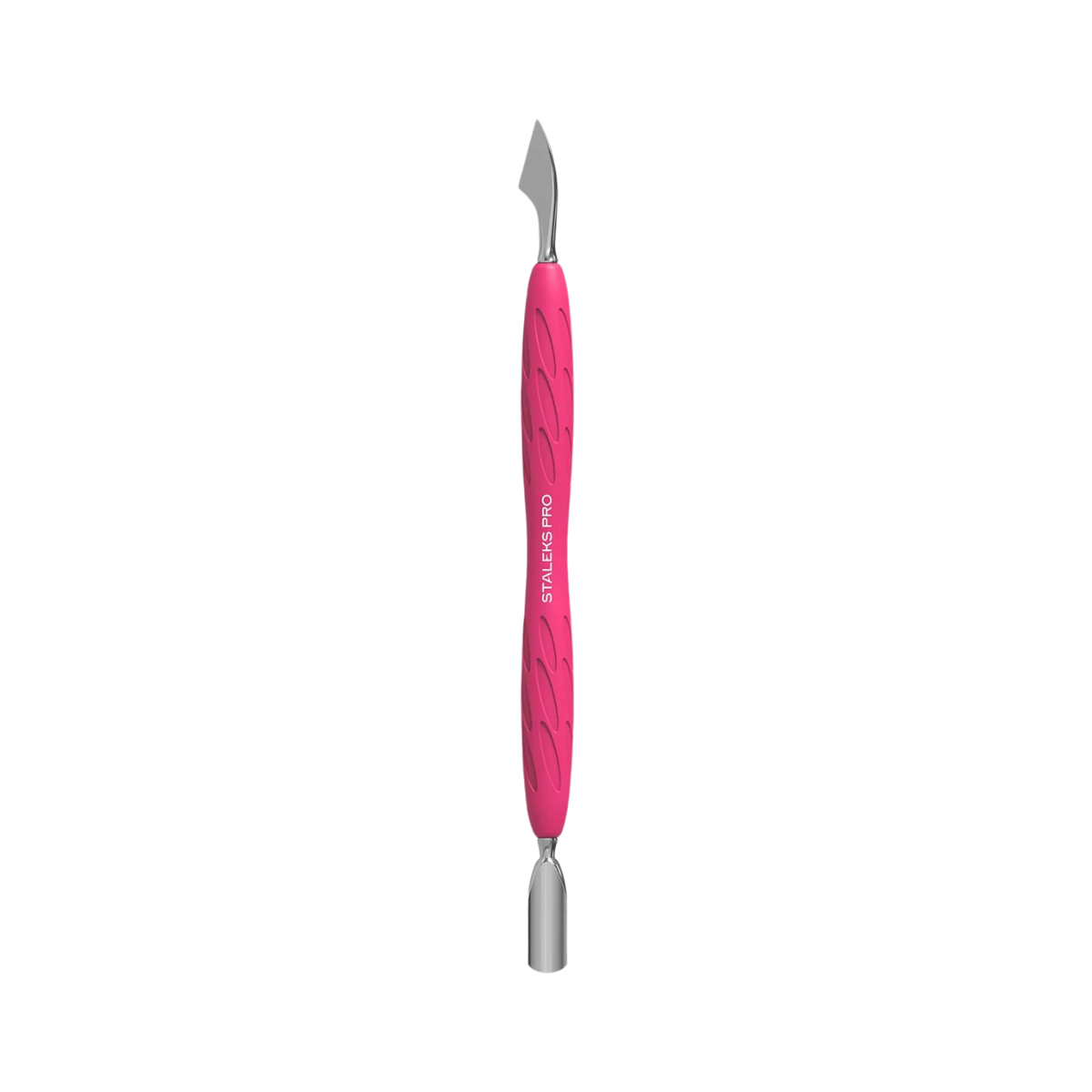 Pro Pusher STALEKS Uniq 10 Typ 3 I Ergonomischer Edelstahl-Nagelhautschieber I Mit Silikongriff