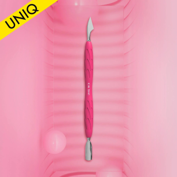 Pro Pusher STALEKS Uniq 10 Typ 3 I Ergonomischer Edelstahl-Nagelhautschieber I Mit Silikongriff