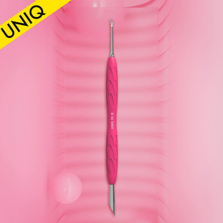 Pro Pusher STALEKS Uniq 11 Type 2 with silicone grip & angled pusher I professional tool made of stainless steel