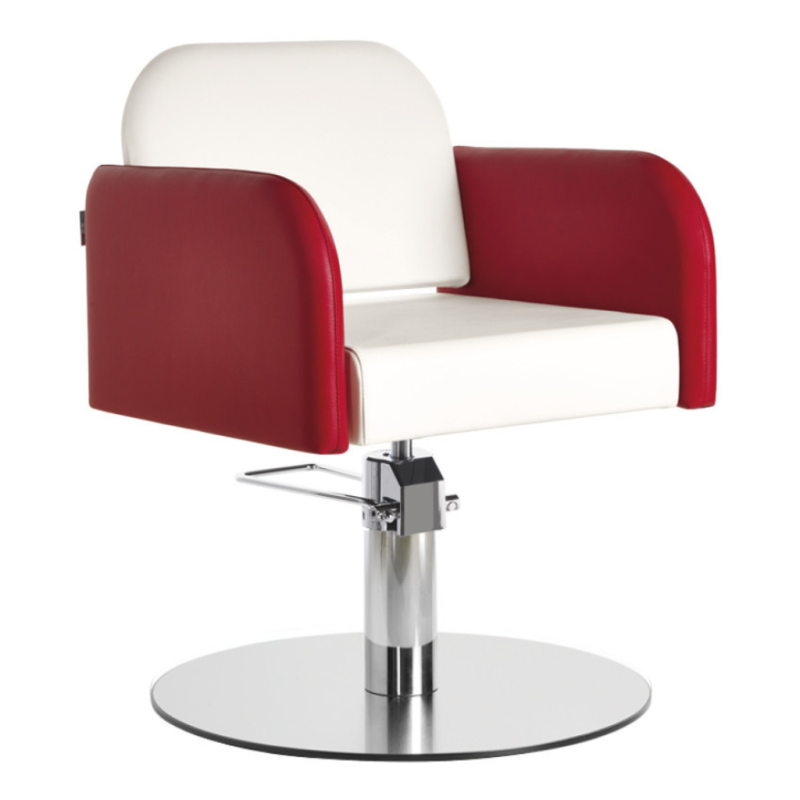 Der Friseurstuhl Opera LR von BEAUTEK. Formschönes Design, bequeme Polsterung und viele Farbvarianten. Der perfekte Stuhl für deinen Salon!
