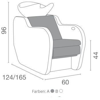 Luca Rossini Waschsessel Garda LR Weiß ohne Beinauflage
