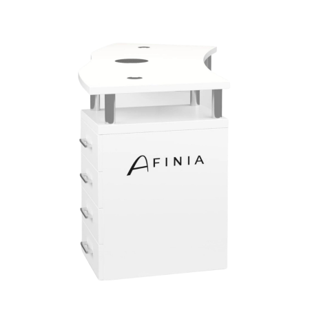 Afinia Maniküretisch Twist SK05 | ohne Armauflage | links | silber | ohne Staubabsaugung