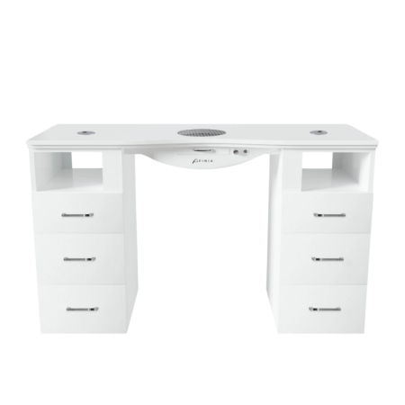 Manicure Table Prestige AF (including dust extraction) without right armrest silver